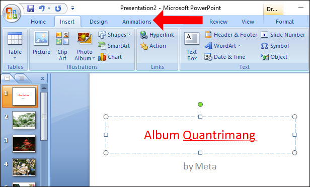How to create PowerPoint photo album with effects Picture 8
