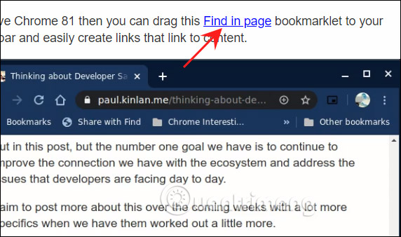 How to create quick scrolling text links on Chrome Picture 1