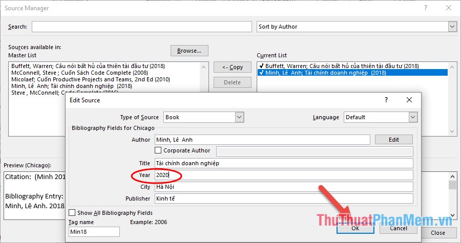 How to create References - A list of references to standard references in Word Picture 14
