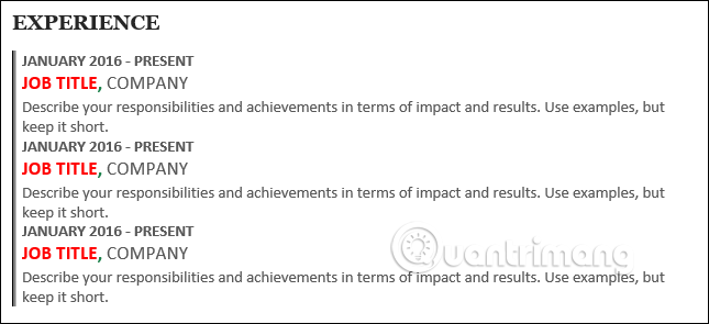 How to create Resume in Microsoft Word Picture 19