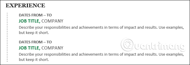 How to create Resume in Microsoft Word Picture 7
