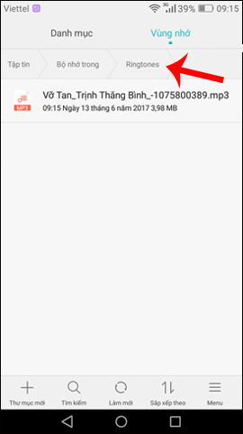 How to create ringtones from Zing MP3 Android Picture 14