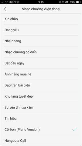 How to create ringtones from Zing MP3 Android Picture 8