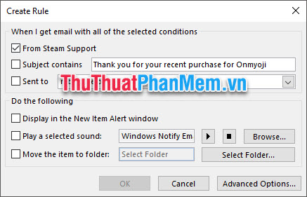 How to create rules (Rules) in Outlook Picture 4