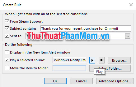 How to create rules (Rules) in Outlook Picture 8