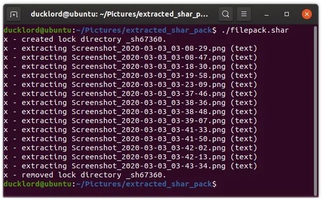 How to create self-extracting archives with shar in Linux Picture 3