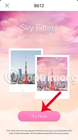 How to create sky effect for photos with B612 Picture 3