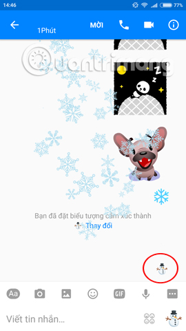 How to create snowfall effect on Facebook Messenger Picture 11