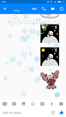 How to create snowfall effect on Facebook Messenger Picture 6