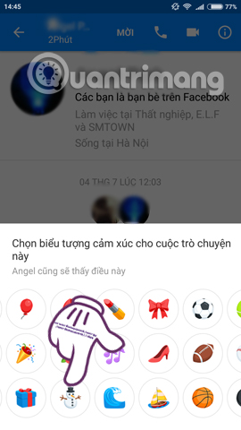 How to create snowfall effect on Facebook Messenger Picture 9