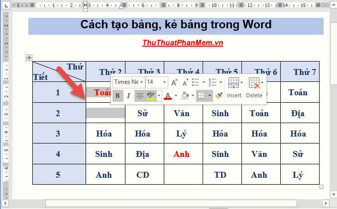 How to create tables and tables in Word - Instructions on how to create tables and tables in Word 2007, 2010, 2013, 2016 Picture 22