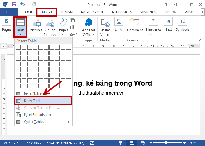 How To Create Tables Draw Tables In Word