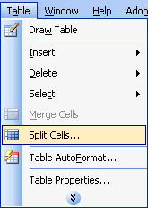 How to create tables in Office 2003 Picture 13