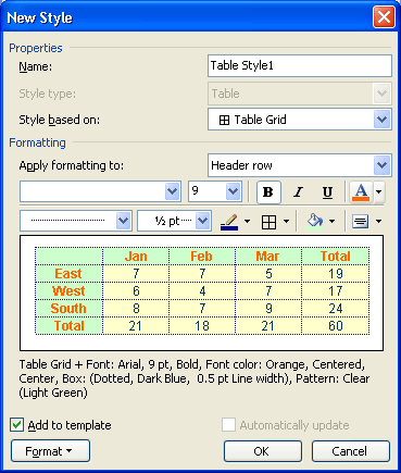 How to create tables in Office 2003 Picture 17