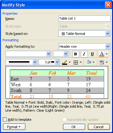 How to create tables in Office 2003 Picture 18