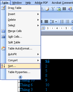 How to create tables in Office 2003 Picture 26
