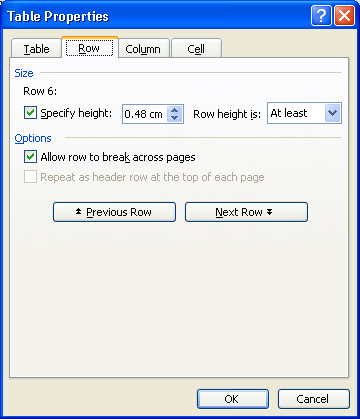 How to create tables in Office 2003 Picture 33