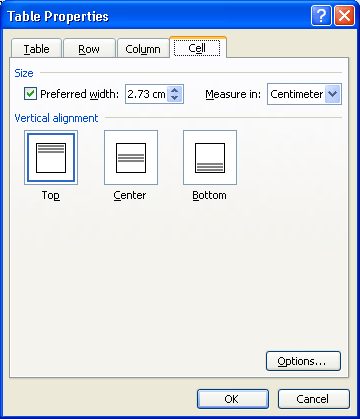 How to create tables in Office 2003 Picture 35