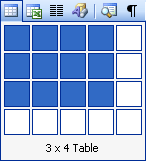 How to create tables in Office 2003 Picture 4