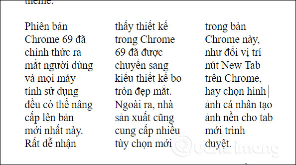 How to create text columns on Google Docs - TipsMake.com