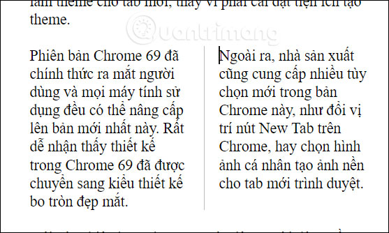 How to create text columns on Google Docs Picture 4