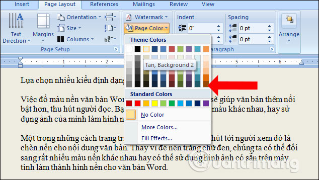 How to create text wallpaper in Word