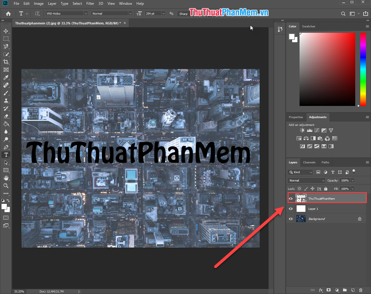 How to create translucent, translucent text effects in Photoshop Picture 11