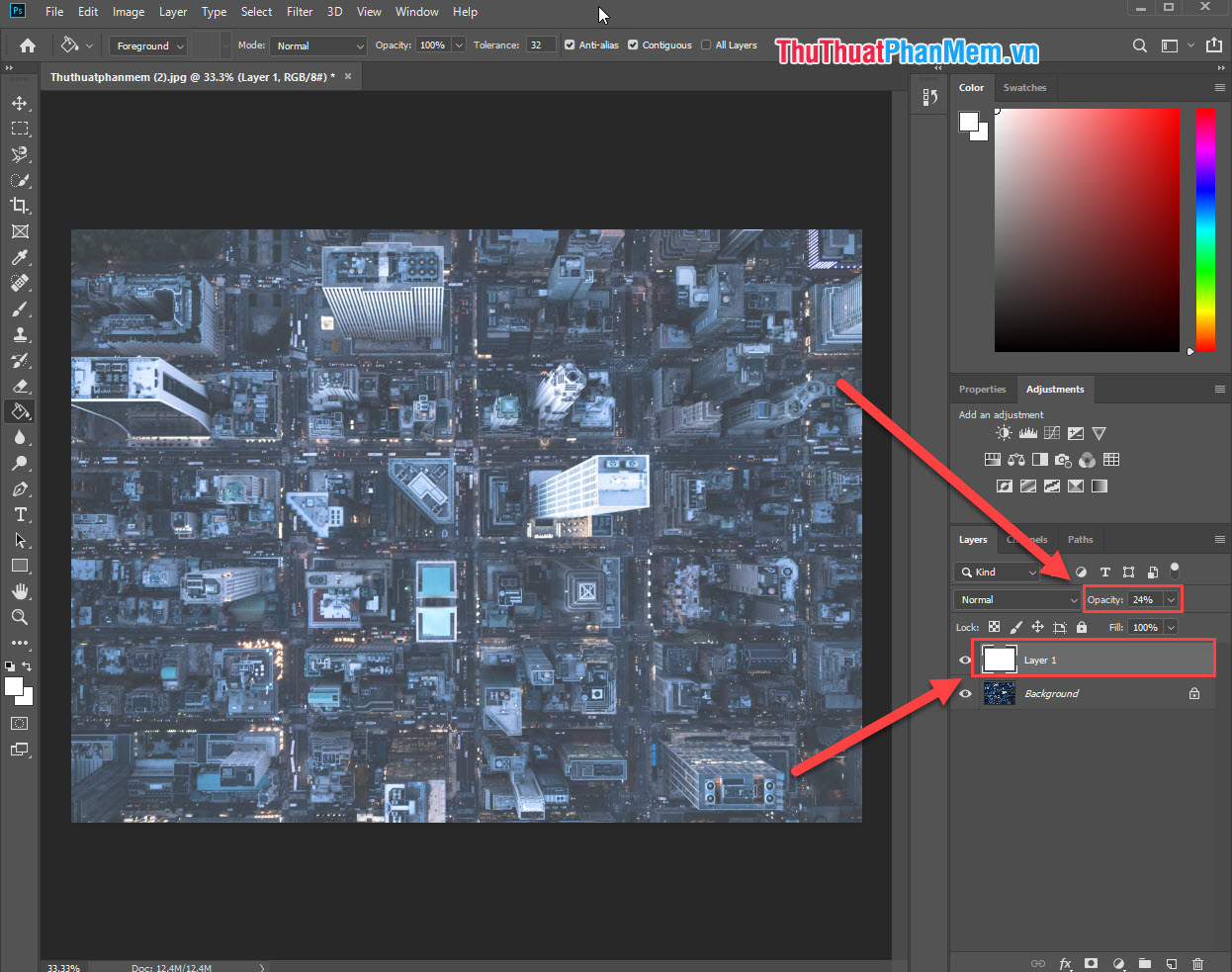 How to create translucent, translucent text effects in Photoshop Picture 7