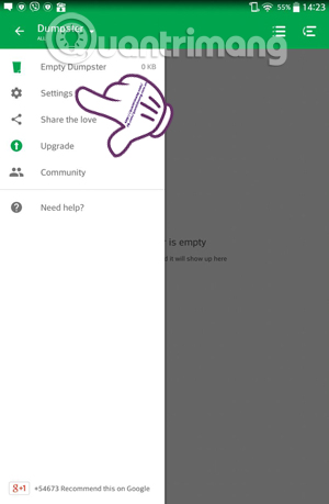 How to create trash for Android with Dumpster Picture 4