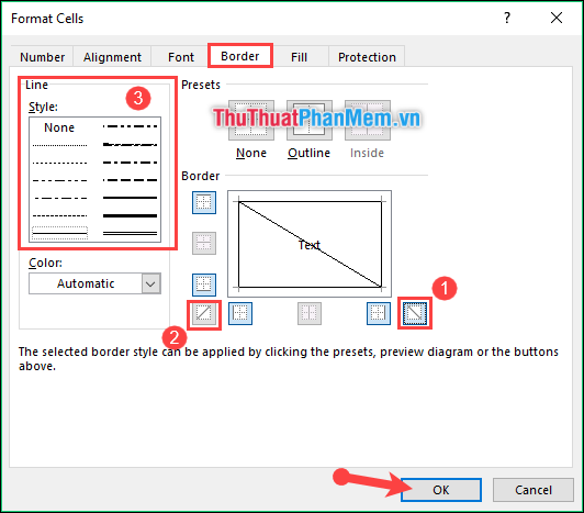 How to cross out a cell in Excel