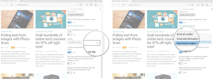 How to customize privacy settings on Edge browser Windows 10? Picture 20