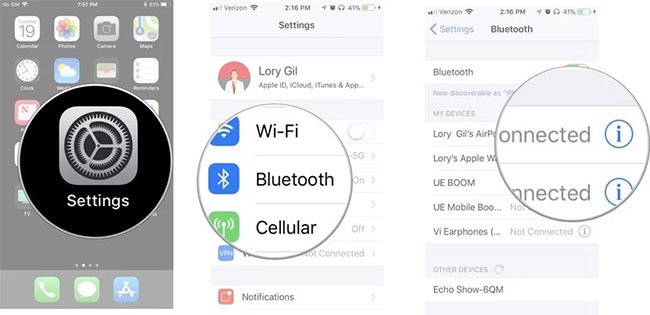 How to customize the control for 2 touches left and right on AirPods Picture 3