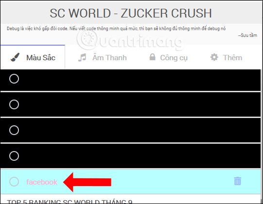 How to customize the Facebook interface with SC World Picture 7