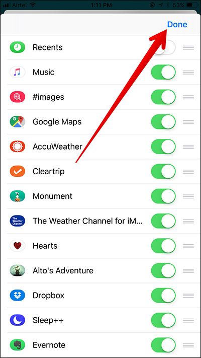 How to customize the iMessage application tray on iPhone and iPad Picture 4
