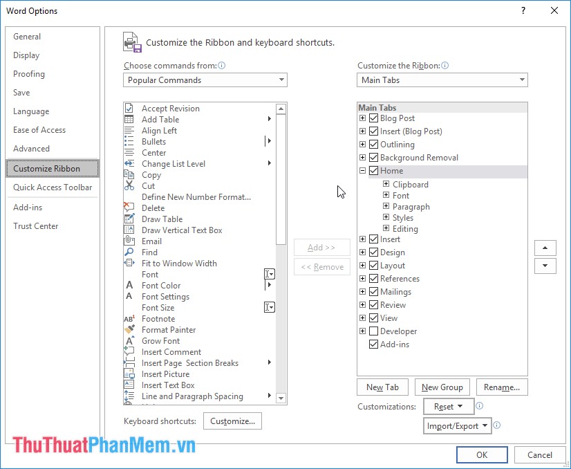 How to customize the look and feel in Office 2016 Picture 15