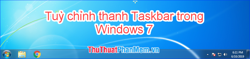 How to customize the Taskbar in Windows 7, change the location, hide the Taskbar Picture 1
