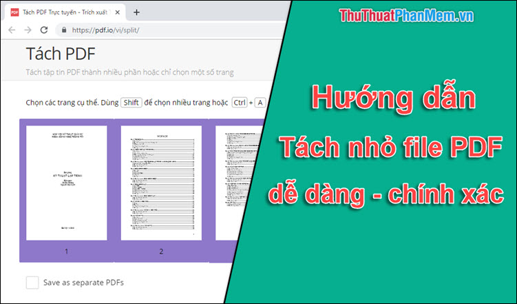 How to cut a PDF file into any small number of pages Picture 1