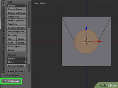 How to Cut an Object Using Knife Project in Blender 2.77 Picture 10