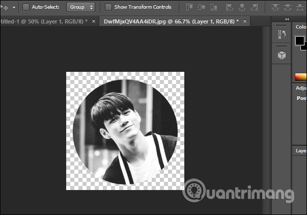 How to cut circular images in Photoshop Picture 8
