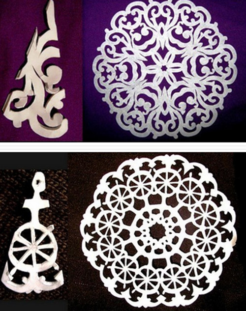 How to cut snowflakes with Christmas decorations according to the kirigami art of Japan Picture 14
