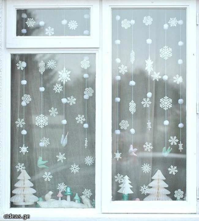 How to cut snowflakes with Christmas decorations according to the kirigami art of Japan Picture 22