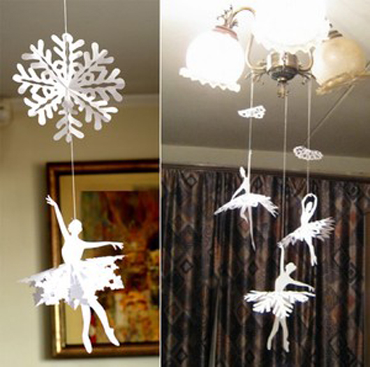 How to cut snowflakes with Christmas decorations according to the kirigami art of Japan Picture 6