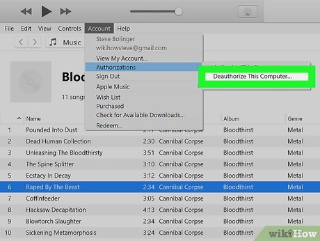 How to Deauthorize iTunes Picture 4