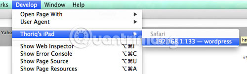 How to debug websites on iPad Picture 6