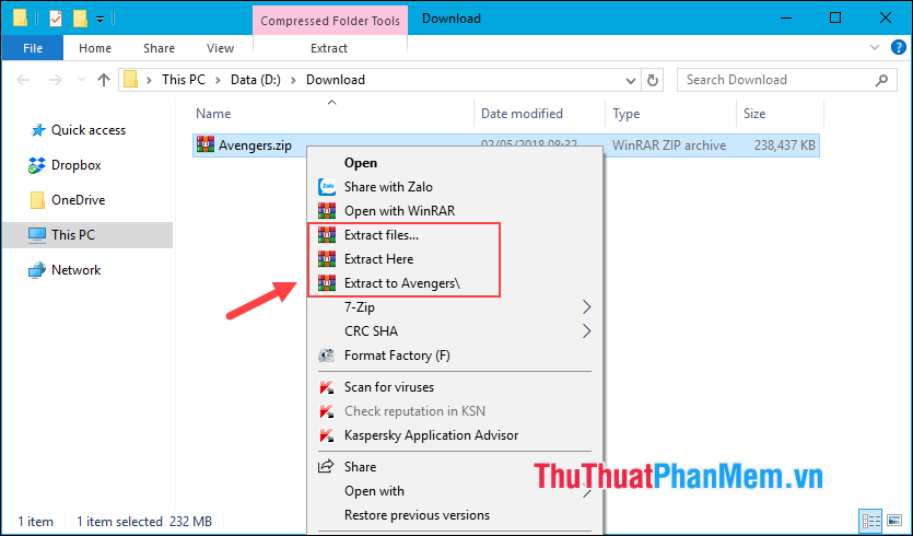 How to decompress RAR, ZIP files with Winrar, 7-Zip software Picture 1