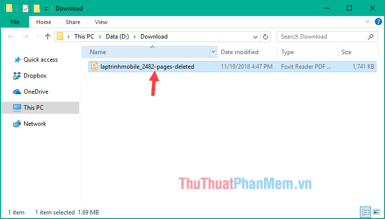 How to delete a page in PDF - Delete 1 page of any document in a PDF file Picture 14