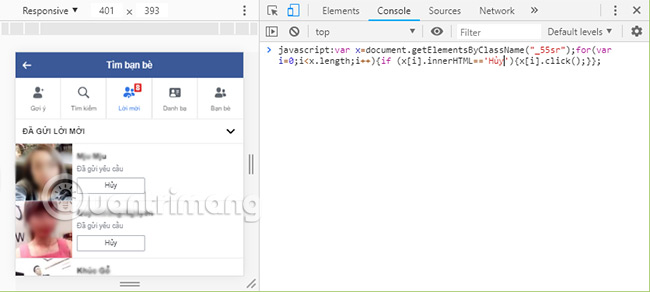 How to delete a series of Facebook friend invitations sent Picture 3