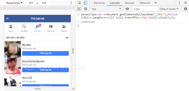 How to delete a series of Facebook friend invitations sent Picture 4