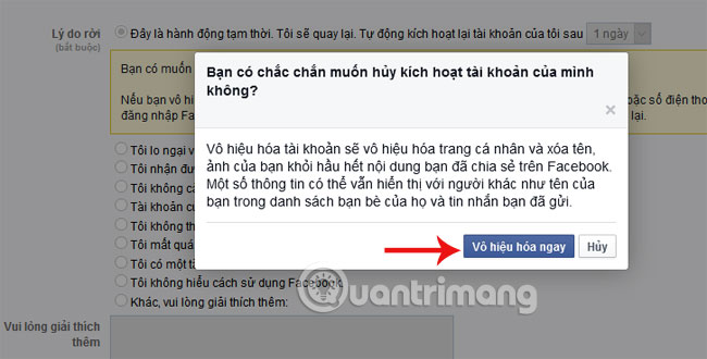How to delete a temporary Facebook account Picture 7