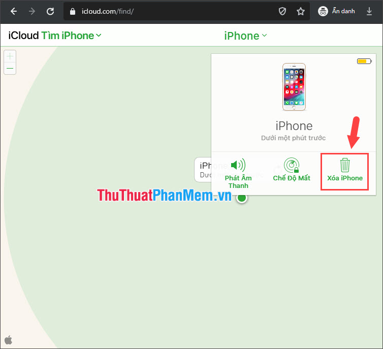 How to delete all iPhone data when the device is lost Picture 5